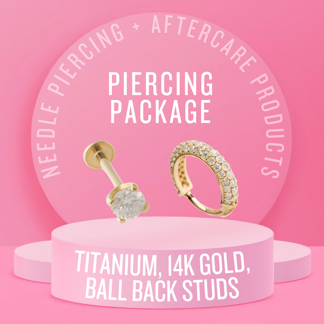 Needle Piercing - Flatbacks & Seamless Hoops