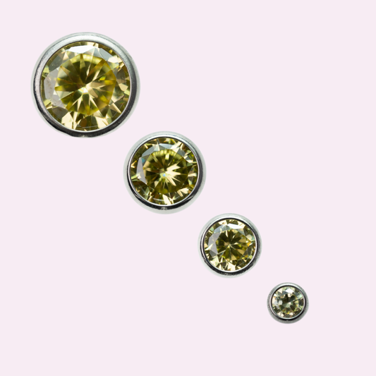 "Sunflower" - Threadless Flat Back Stud