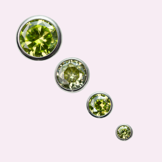 "Green Apple" - Threadless Flat Back Stud