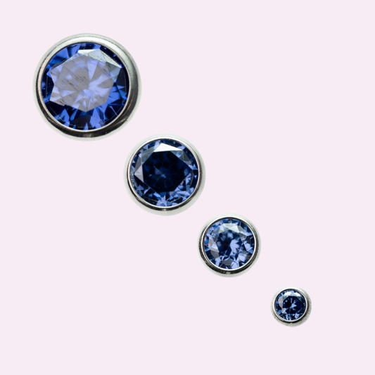 "Royal Plum" - Threadless Flat Back Stud