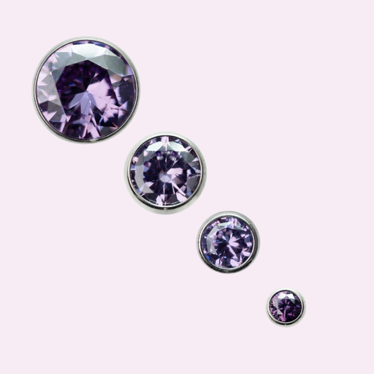 "Lilac Love" - Threadless Flat Back Stud
