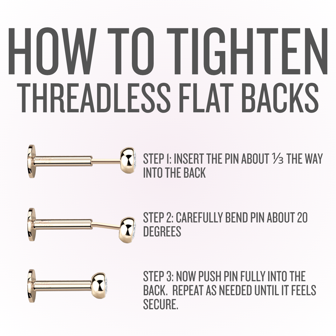 Poste plano sin rosca de 18G y 14k - Se vende por unidad