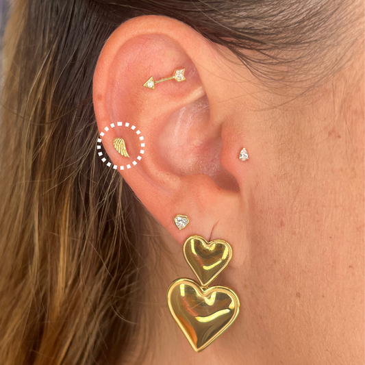 Ala de ángel - Tachuela plana sin rosca