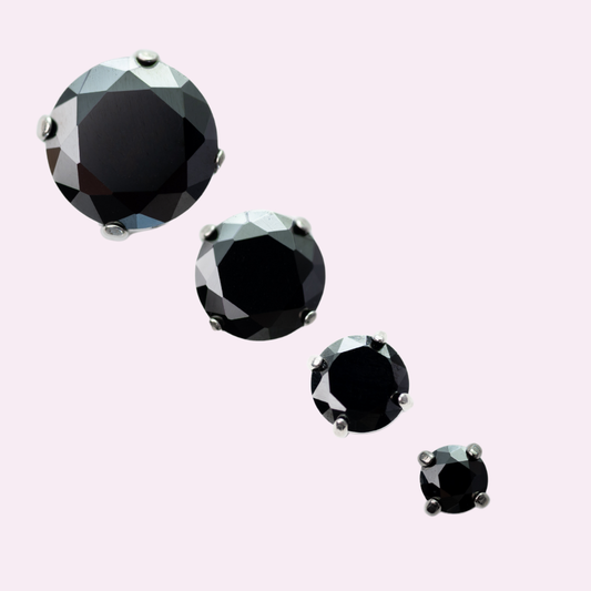 "Midnight" - Threadless Flat Back Stud