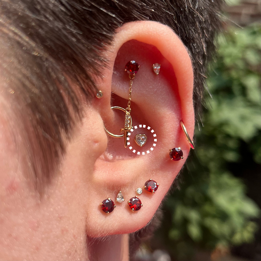 Afrodita - Stud con espalda plana sin rosca