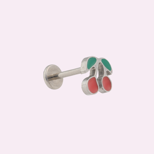 Cherry Bomb - Threadless Flat Back Stud