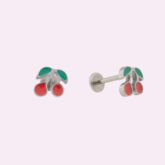 Cherry Bomb - Threadless Flat Back Stud