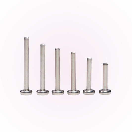 18G Threadless Titanium Flat Back with 2.5mm Disk - Sold Single