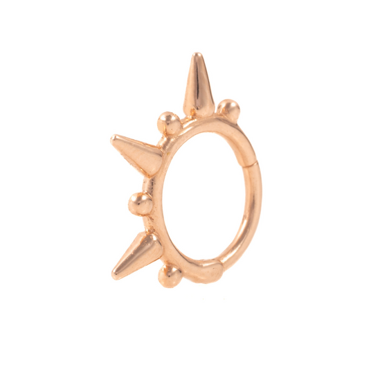 Shrike in Rose Gold - Seamless Hinged Hoop