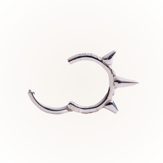 Briar In White Gold - Diamond Seamless Hinged Hoop