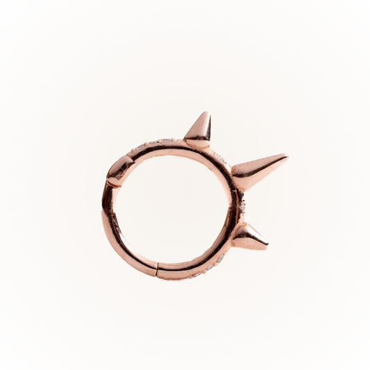 Briar in Rose Gold - Diamond Seamless Hinged Hoop