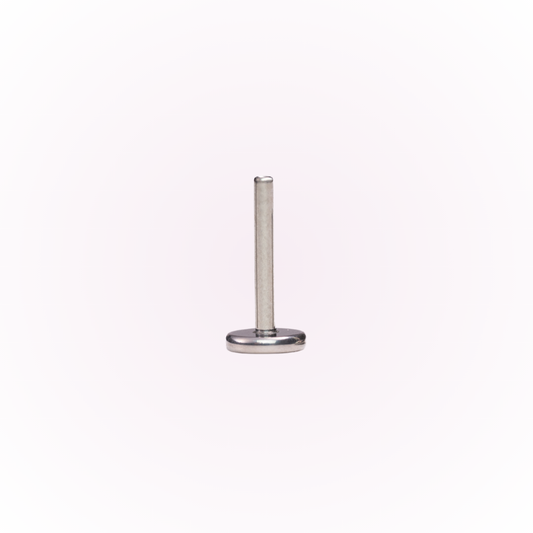 18G Threadless Titanium Flat Back with 4mm Disk - Sold Single