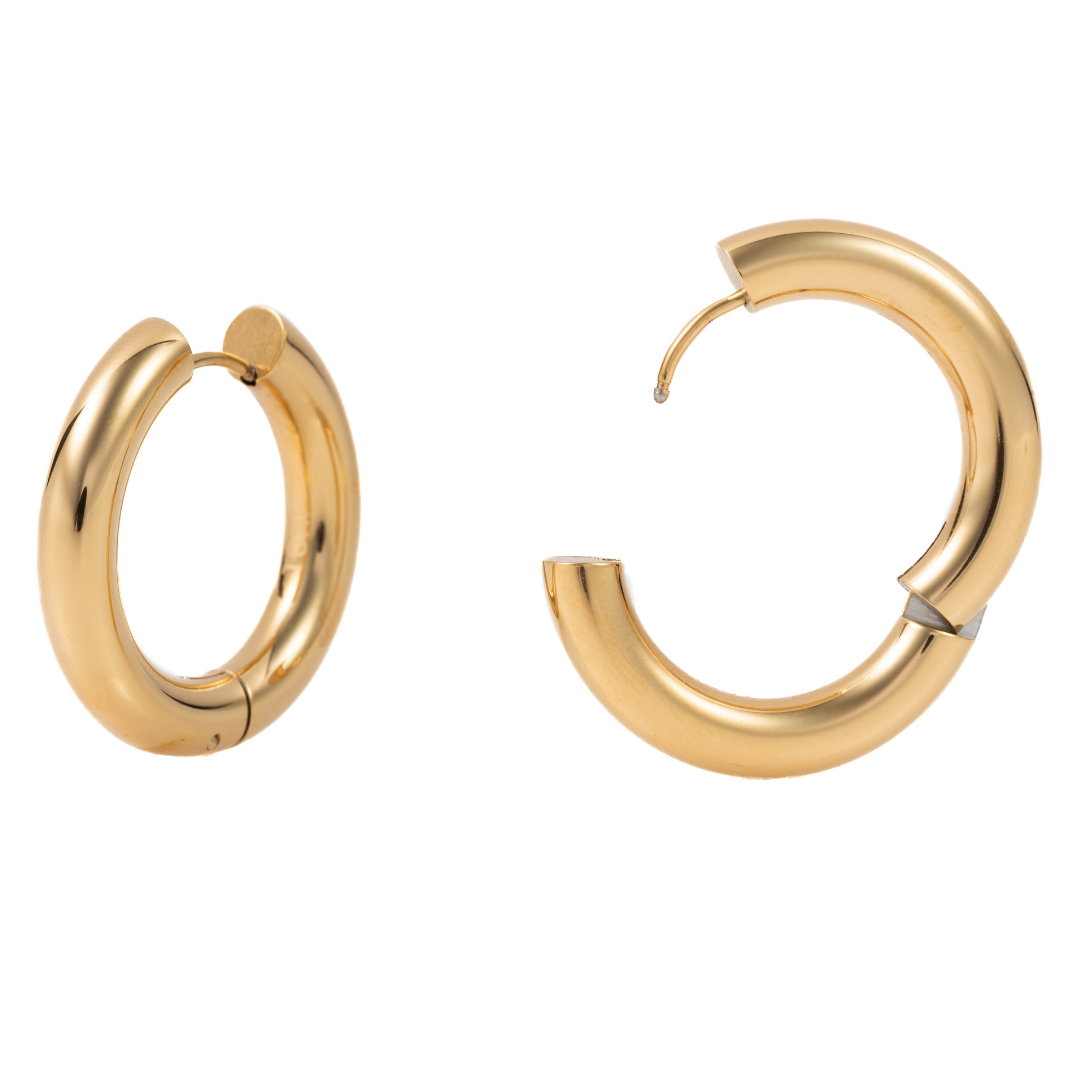 "Victoria" 5mm thickness in Gold Plated – Sold as a Pair or Individually