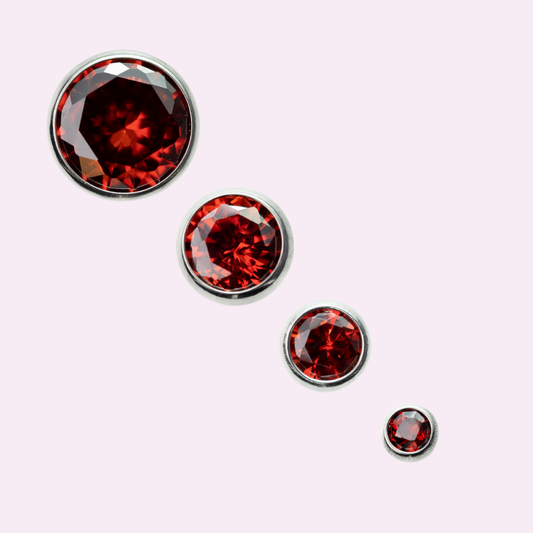 "Blood Orange" - Threadless Flat Back Stud