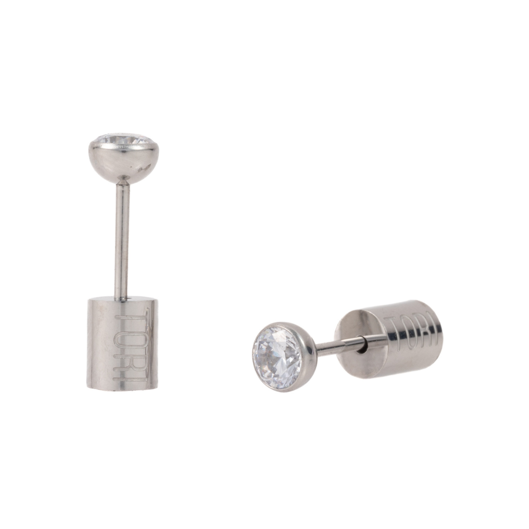 "Mikaela" in Stainless Steel – Sold as a Pair or Individually
