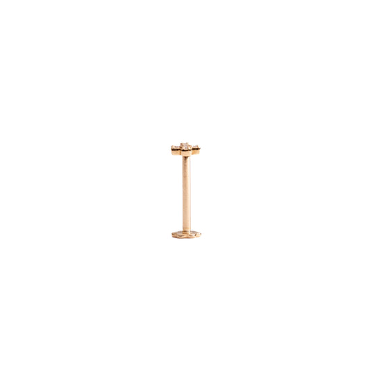 Mercy in Yellow Gold - Diamond Threaded Flatback Stud