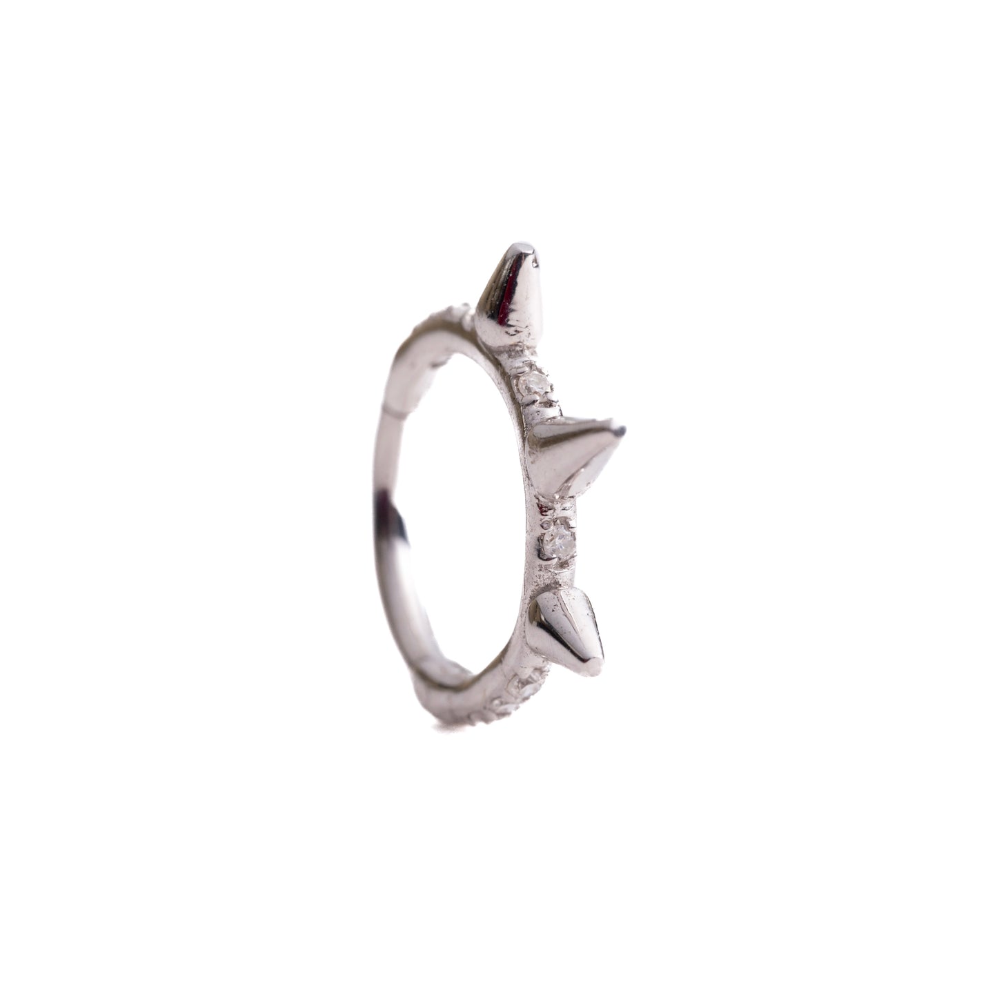 Briar In White Gold - Diamond Seamless Hinged Hoop