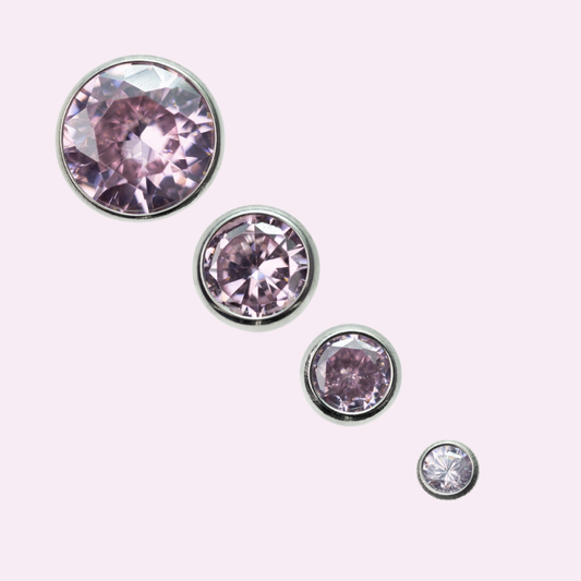 "Rosé" - Threadless Flat Back Stud