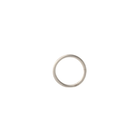 Minimalist Hinged Hoop in White Gold - Seamless Hinged Hoop