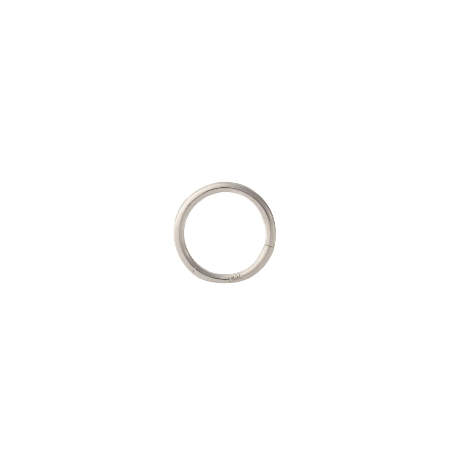 Minimalist Hinged Hoop in White Gold – Sold Individually
