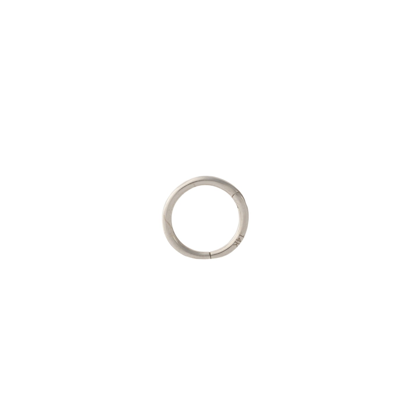 Minimalist Hinged Hoop in White Gold – Sold Individually