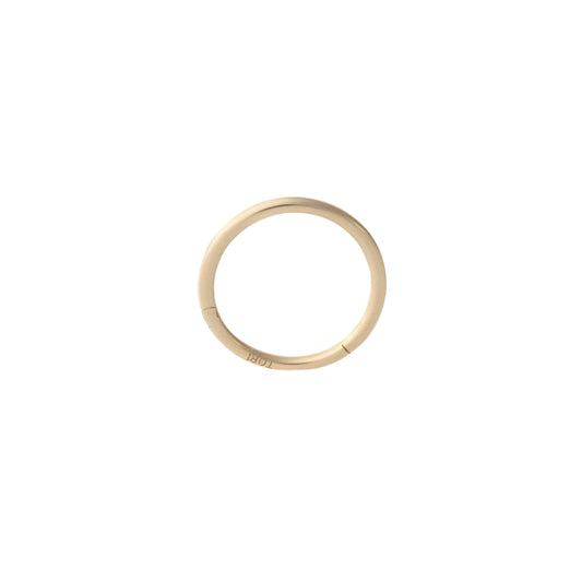 Minimalist Hinged Hoop in Yellow Gold – Seamless Hinged Hoop