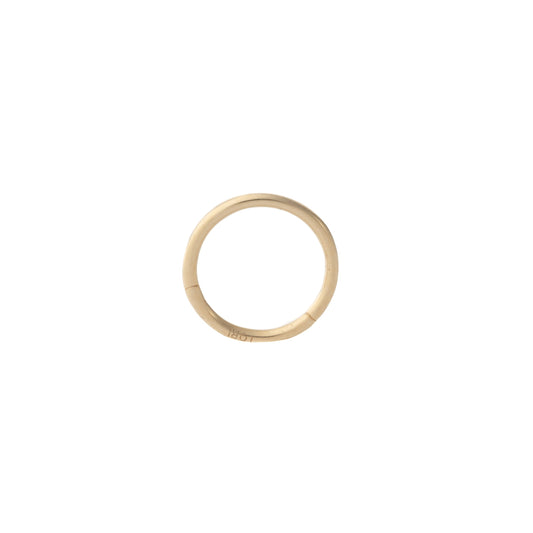 Minimalist Hinged Hoop in Yellow Gold – Seamless Hinged Hoop