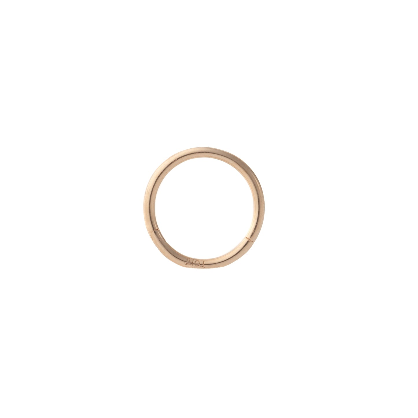 Minimalist Hinged Hoop in Rose Gold – Sold Individually