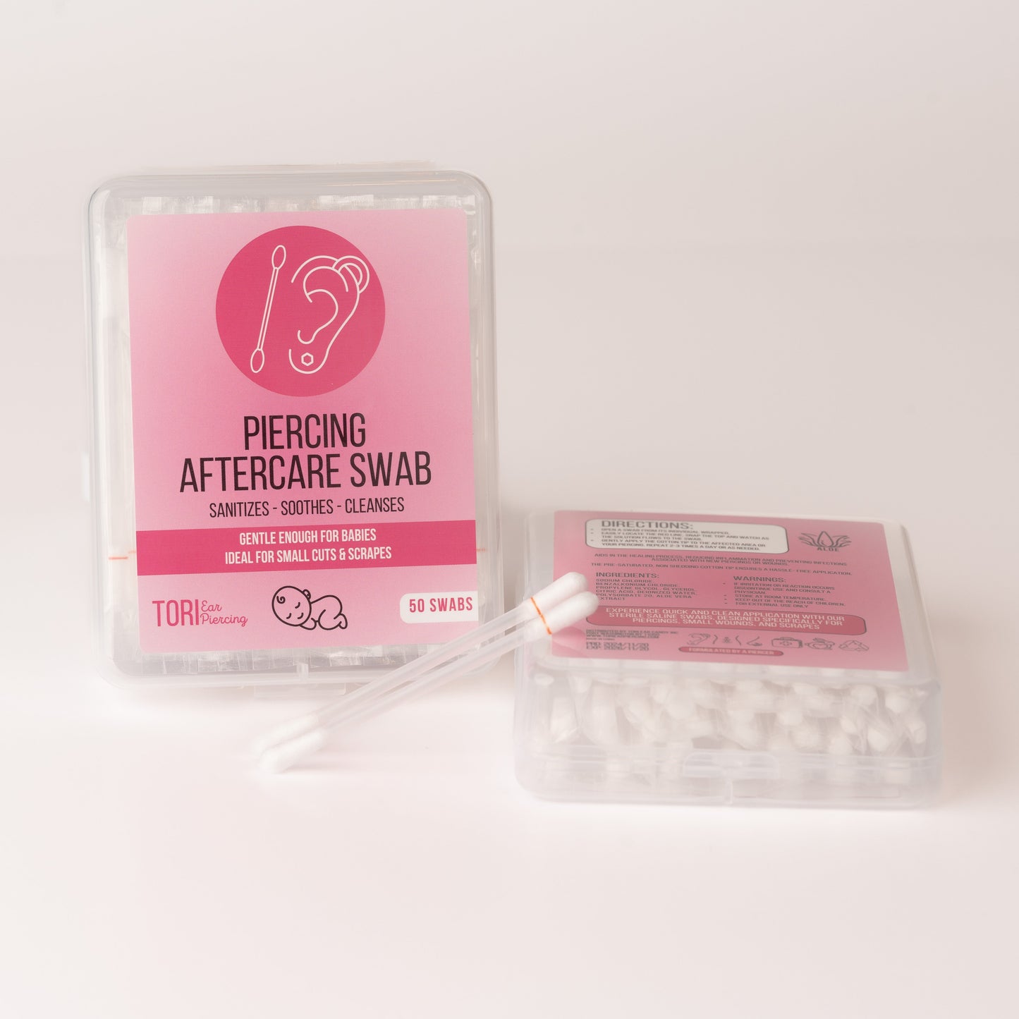 Tori Ear Piercing Saline Q-tips