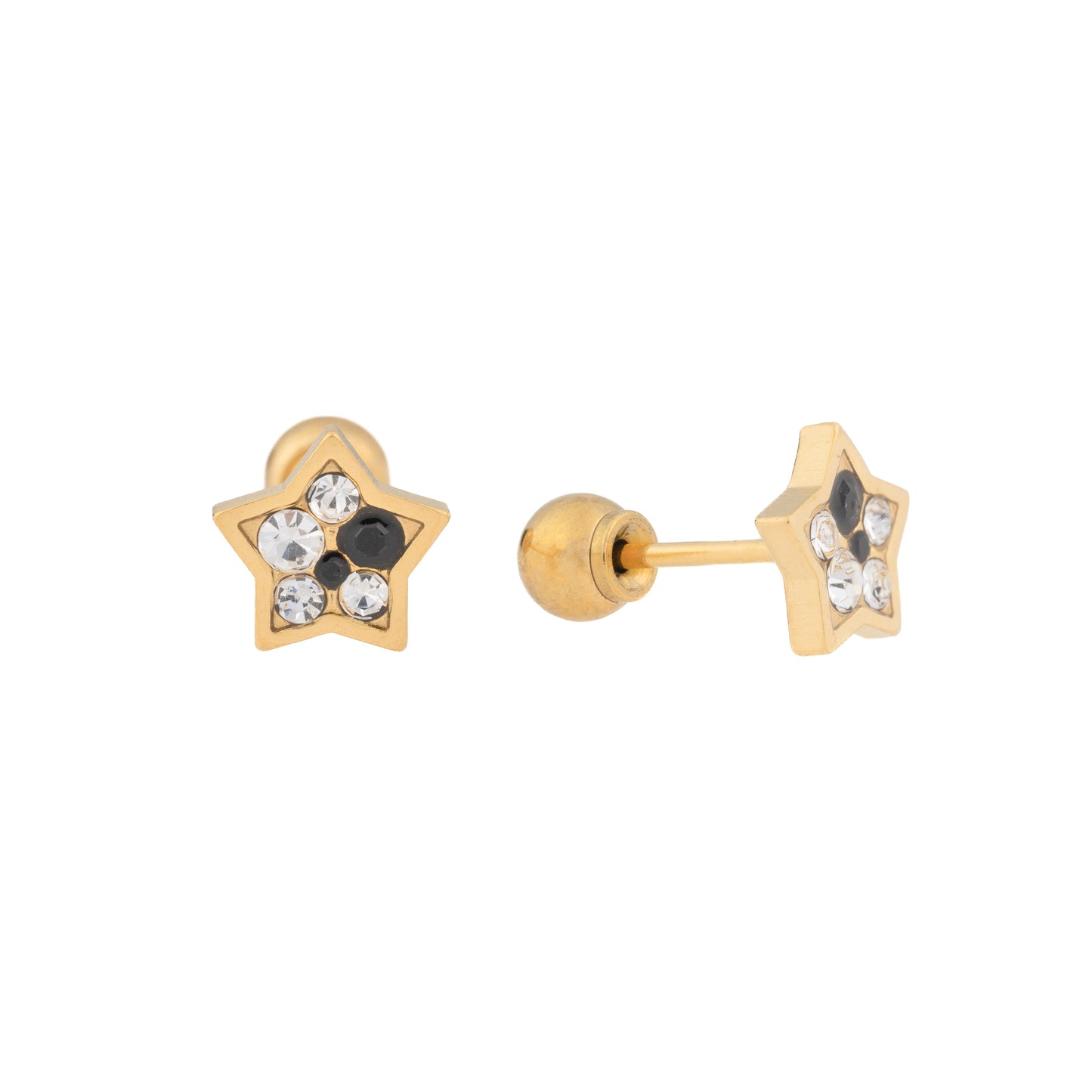 Starlit Noir - Star clear and black embedded czs