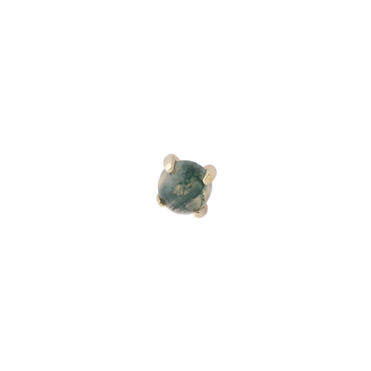 Moss Agate (14k Gold) - Single Earring