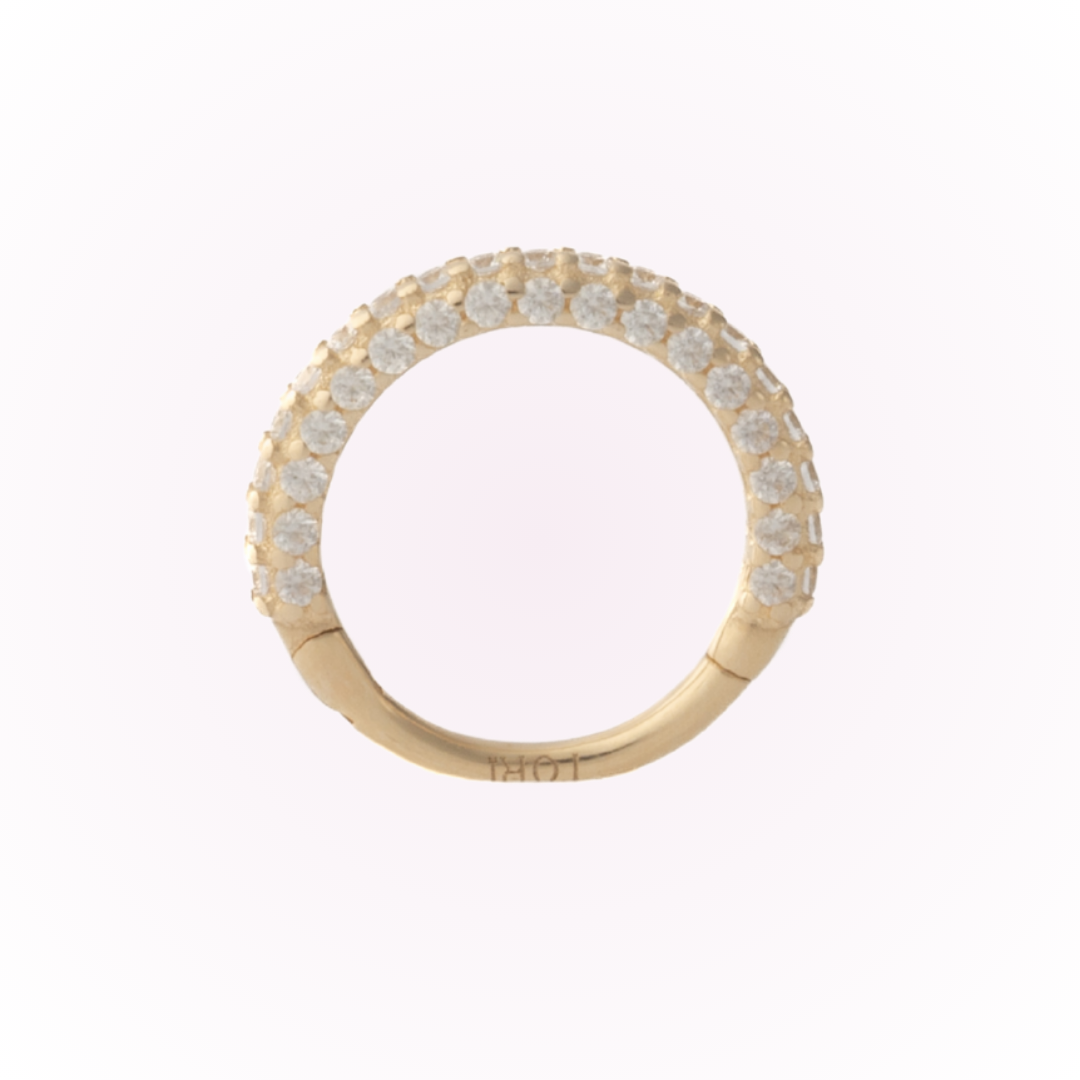 Venus en oro amarillo – Aro articulado sin costuras