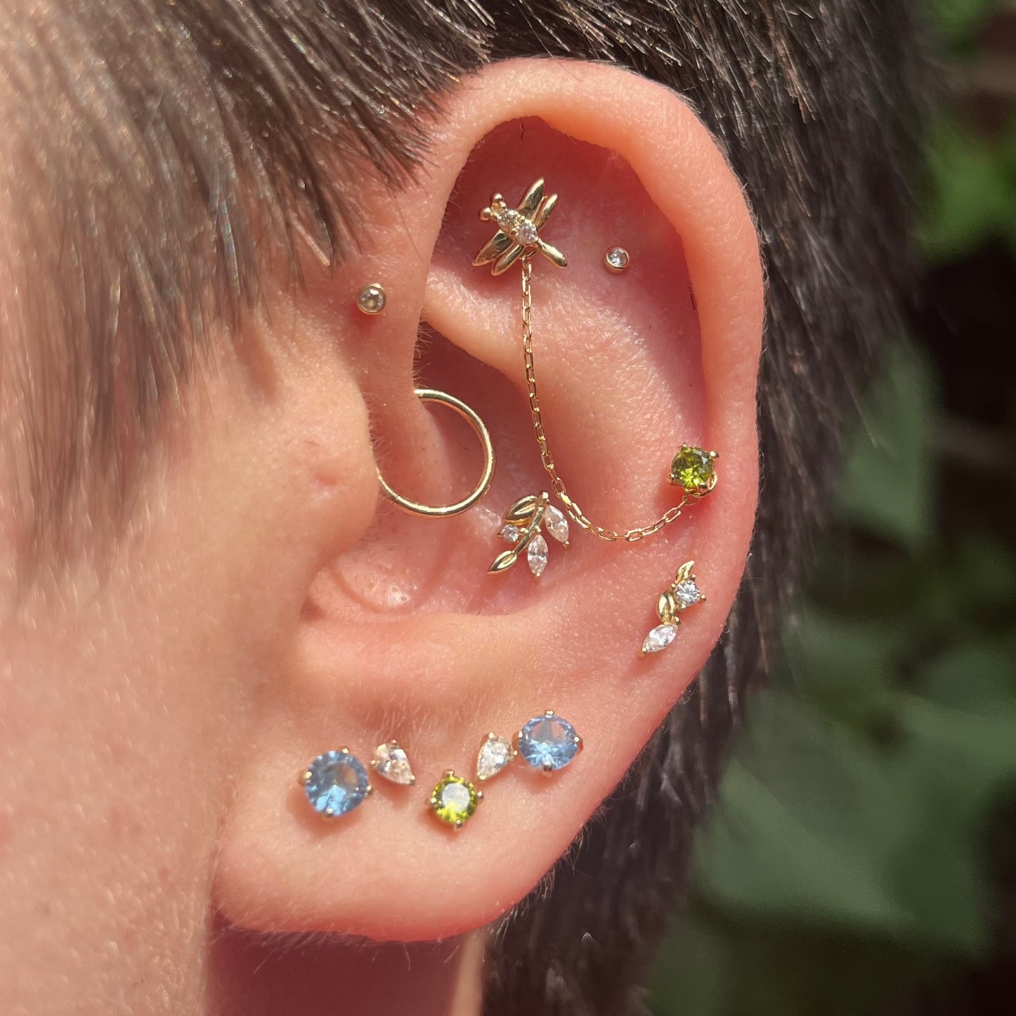 Lágrimas Opulentas - Tachuela plana sin rosca