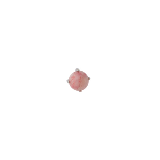 Rhodochrisite (Titanium) - Single Earring