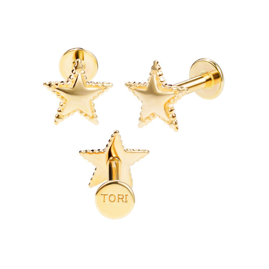 Estrella - Threadless Flatback Stud
