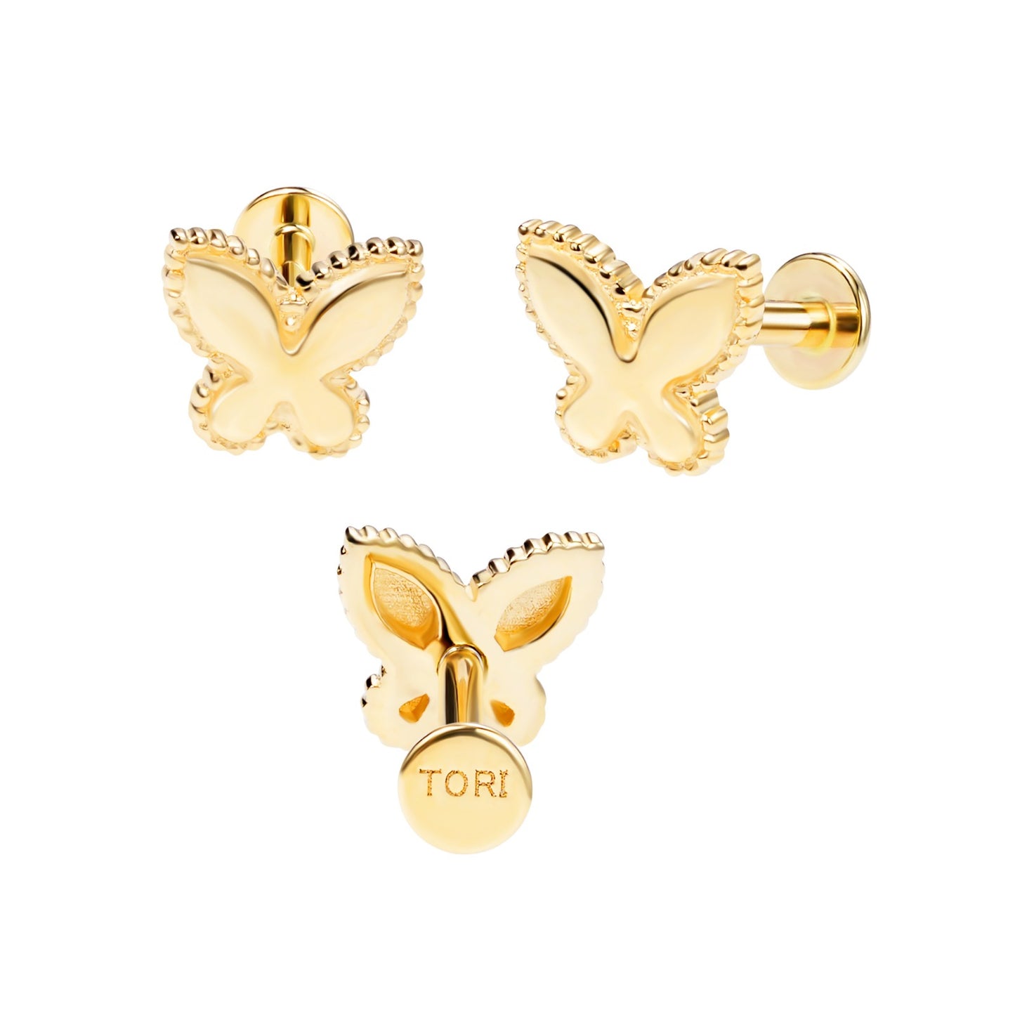 Hope - Threadless Flatback Stud