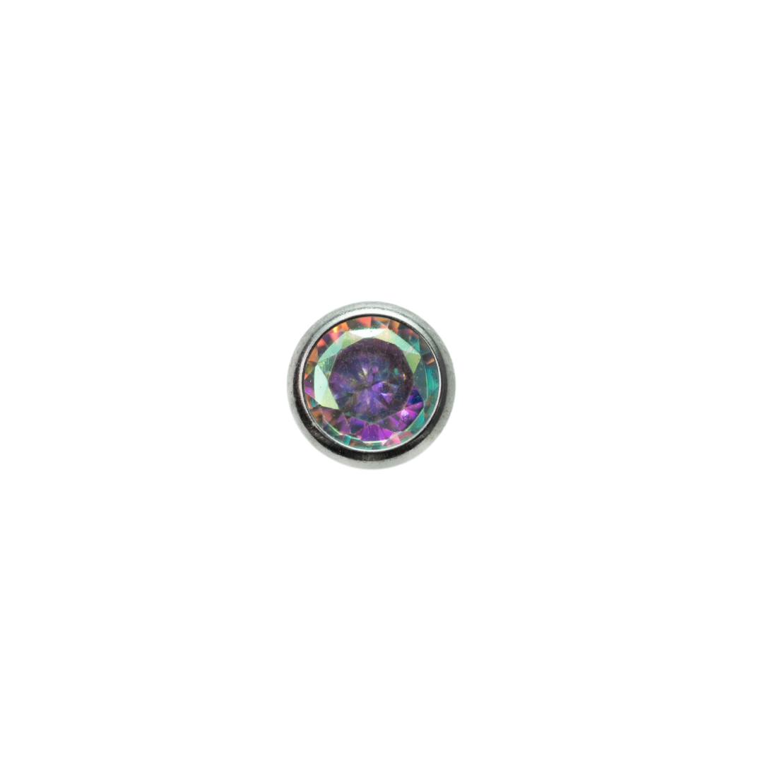 "Rainbow Radiance" - Threadless Flat Back Stud