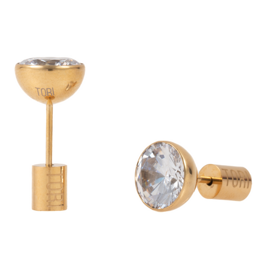 "Mikaela" in Gold Plated – Sold as a Pair or Individually