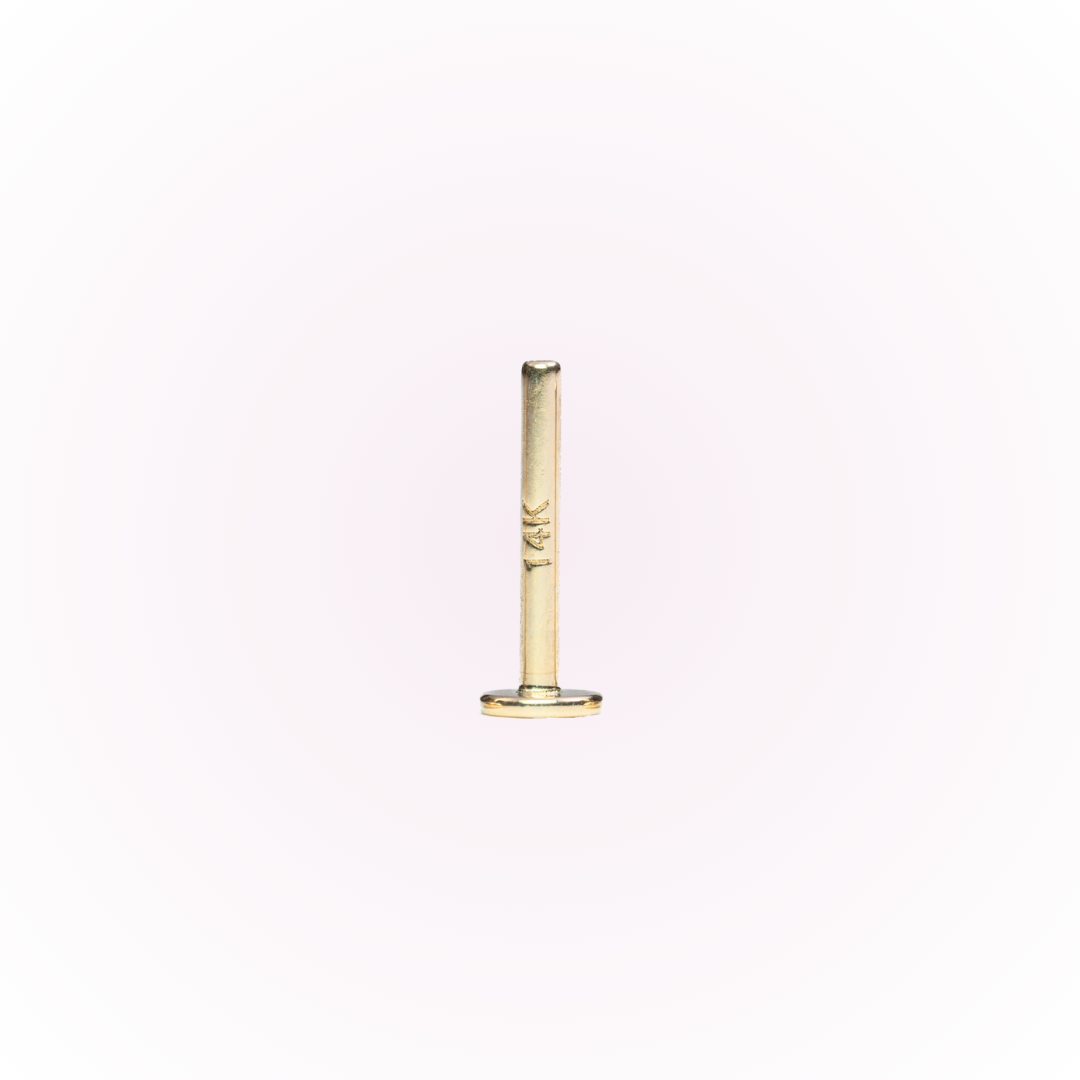 Poste plano sin rosca de 18G y 14k - Se vende por unidad