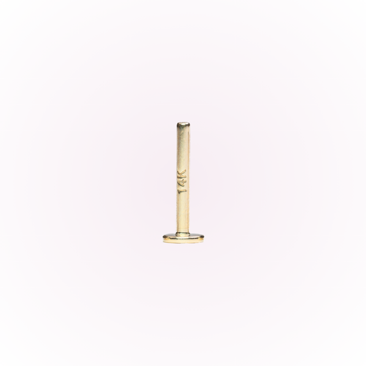 Poste plano sin rosca de 18G y 14k - Se vende por unidad