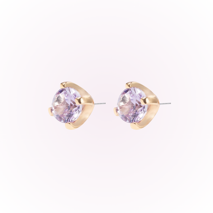 June – Alexandrite Prong Set Threadless Flat Back Stud
