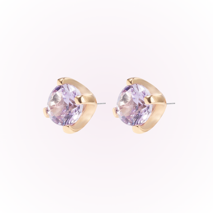 June – Alexandrite Prong Set Threadless Flat Back Stud