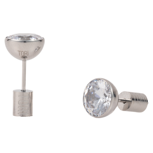 "Mikaela" in Stainless Steel – Sold as a Pair or Individually