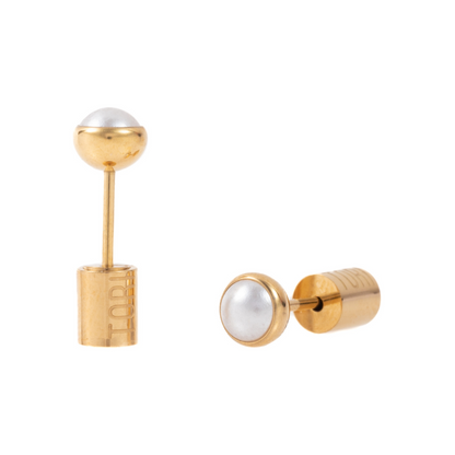 "Mikaela" Pearl in Gold Plated – Sold as a Pair or Individually