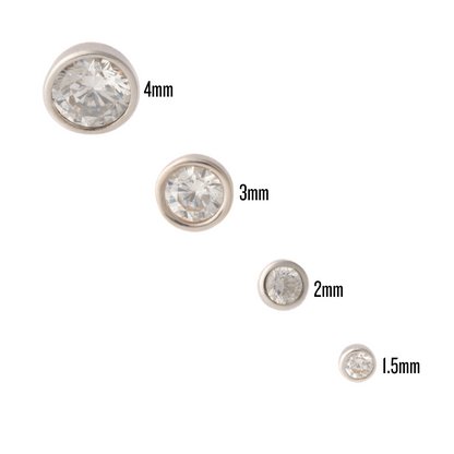 Minimalist Bezel in White Gold – Sold Individually