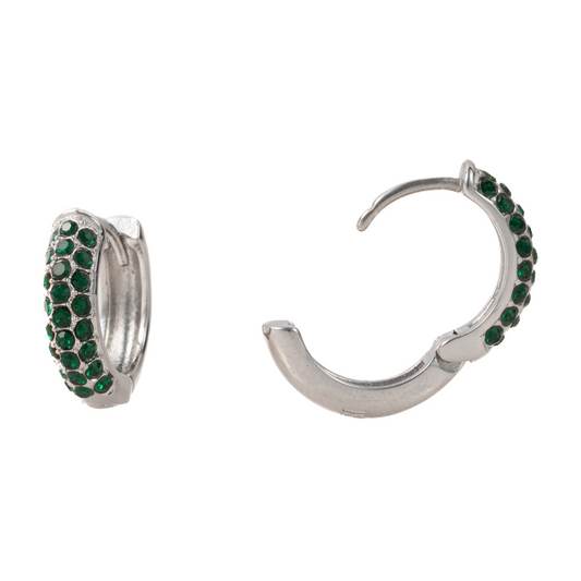 "Manuela" Green in Stainless Steel – Sold as a Pair or Individually