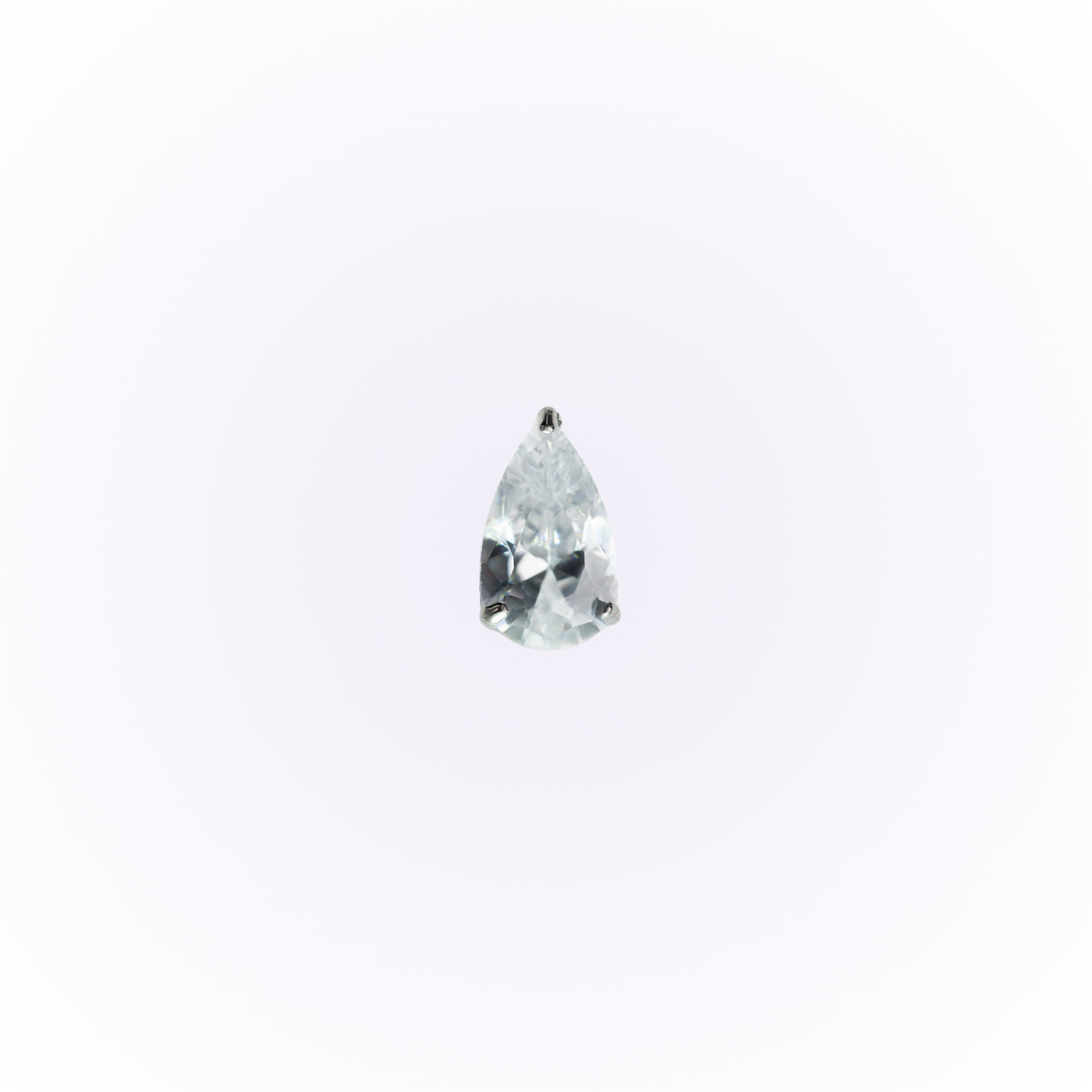 Storm – Pear Cut Cubic Zirconia Threadless Flat Back Stud