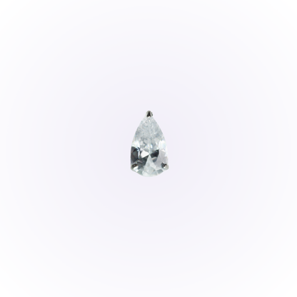 Storm – Pear Cut Cubic Zirconia Threadless Flat Back Stud