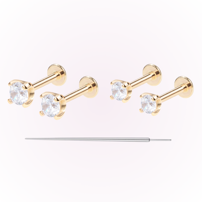The Flatback Starter Set – 14k Gold