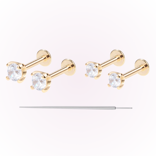 The Flatback Starter Set – 14k Gold